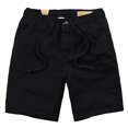 thumbnail image 2 of COSFO Elastic Waist Cargo Shorts Men Casual Black Relaxed Fit Drawstring Hiking Work Shorts, 2 of 5