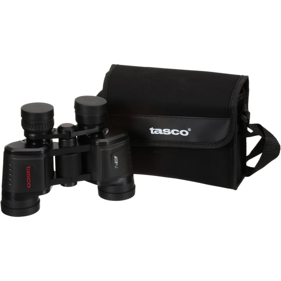 Tasco Essentials Binoculars 7x35mm, Porro Prism, Black, Boxed