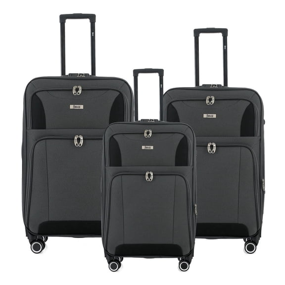 Casey Soft side Lightweight Expandable with 360° Dual Spinning Wheels and Combo Lock – Includes 28", 24", 20" 3-Piece Luggage Set