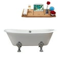 thumbnail image 1 of 67" Cast Iron R5061-CH-CH Soaking Clawfoot Tub and Tray with External Drain, 1 of 10