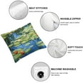 thumbnail image 4 of Square Decorative Throw Pillow Covers Cushion Case, Water Lilies by Monet Oil Painting Double-Sided Designs, 4 of 5