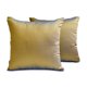 thumbnail image 1 of Fundas de almohada lisas HomeCentric en turquesa y dorado (paquete de 2), 65 x 65 cm (26 x 26 pulgadas), fundas de almohada europeas, fundas de almohada europeas lisas y lisas de seda artística para, 1 of 5