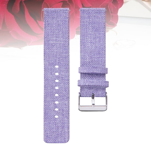 WHAMVOX Purple Nylon Canvas Watch Band for Smartwatch Comfortable and Durable Replacement Strap 42mm