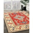 thumbnail image 2 of Ahgly Company Indoor Square Traditional Brown Gold Geometric Area Rugs, 5' Square, 2 of 6