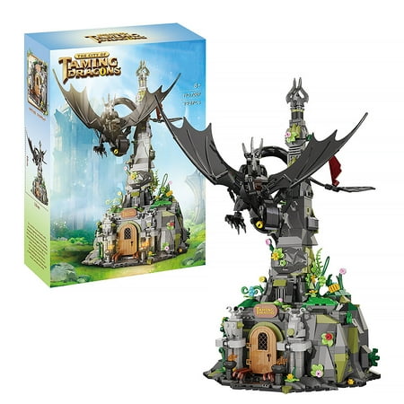RUBINZHI The City of Taming Dragons Building Set Compatible with Lego Collection for Boys 8 Adults