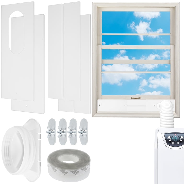 Universal Air Conditioner Kit Portable AC Window Kit with Seal Panel 5  inches Coupler Adjustable AC Vent Kit Durable PVC Air Conditioner Kit for  Sliding Window - Walmart.com