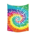 thumbnail image 1 of ABPHQTO Tie Dye Tapiz Colgante de pared Arco Iris Azul Verde Amarillo Naranja Decoración de pared Arte para sala de estar Dormitorio Dormitorio Algodón Lino Decoración 150x200 cm ABPHQTO QB-Interest308-60x80, 1 of 1