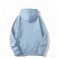 thumbnail image 3 of Women's Pullover Hoodie Cozy Fall Sweatshirt with Drawstring Hood Front Pocket Relaxed Fit Hoodies, 2XL, 3 of 6