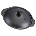 thumbnail image 1 of Black Iron Casserole for Home Use with Flat Bottom for Uniform Heating and Warmth Retention 9.5 Inches, 1 of 4