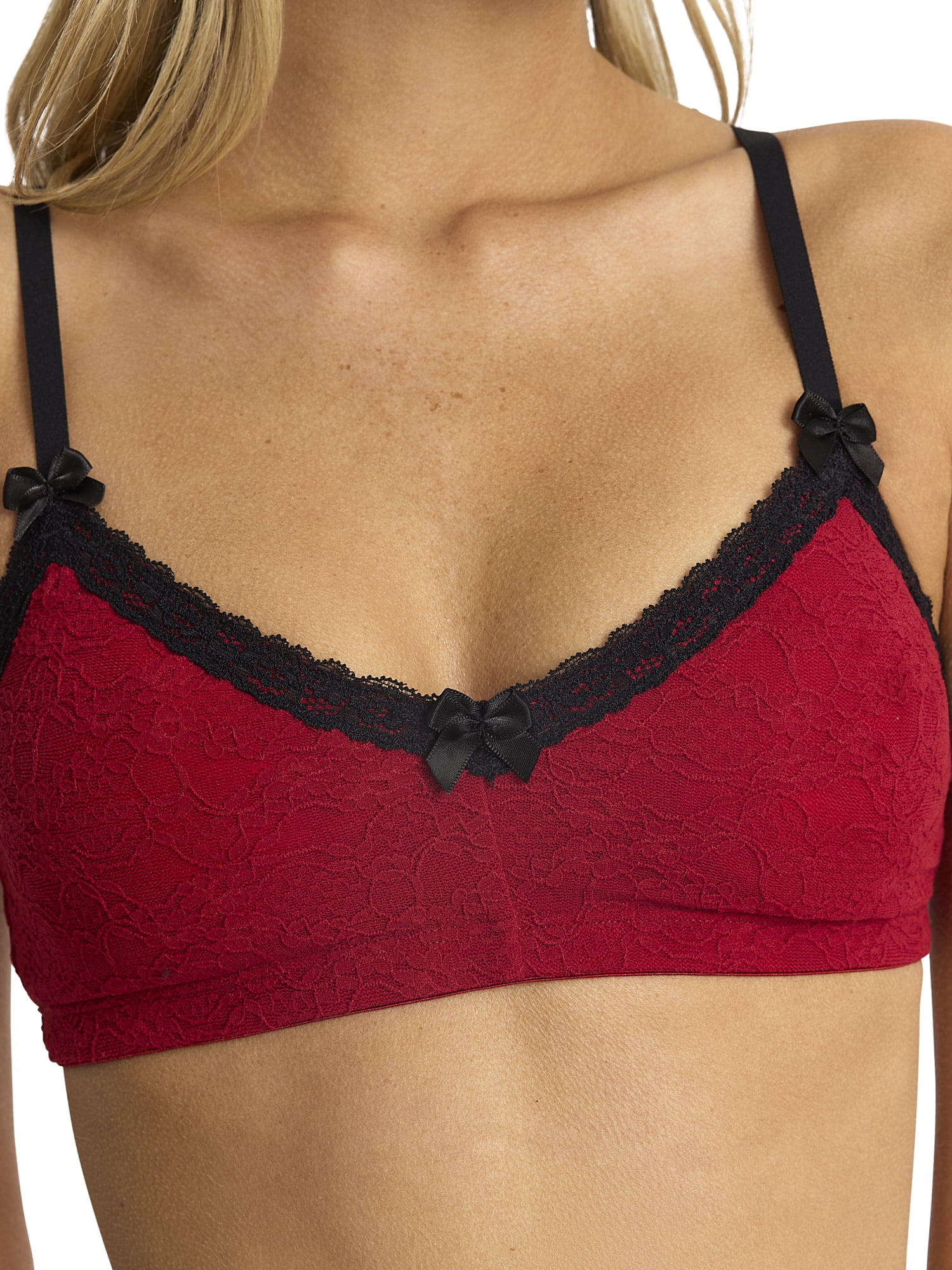 Mills by Millie Bobby Brown Women's Flirty Lace Triangle Bralette, Sizes XS-XXXL