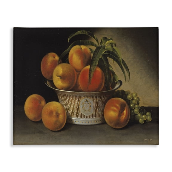 Stupell Industries Transitional Classic Peaches & Grapes Canvas Art, 20 x 16, by Stellar Design Studio