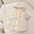 thumbnail image 4 of Chaleco acolchado cálido con capucha para niñas y niños, ropa de abrigo, chaleco aislante suave, 4 of 5