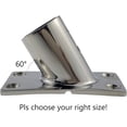 thumbnail image 4 of ABCISI Heavy Duty Boat Hand Rail Fitting, 60 Degree 1 inch Rectangular Base-Marine 316 Stainless Steel Deck Hardware, 4 of 14