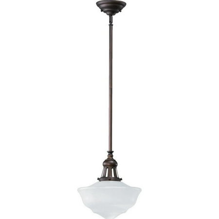 

Quorum 1 Light School House Pendant in Oiled Bronze