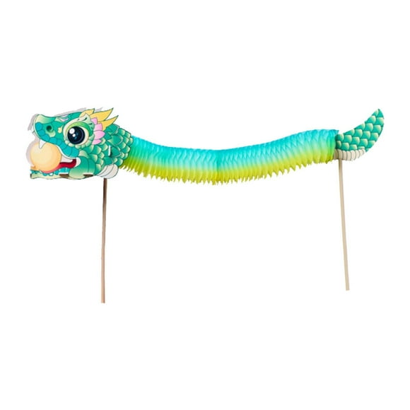 4 kits de materiales para hacer manualidades con serpientes de año Nuevo chino, juguetes educativos para niños, divertidas marionetas de papel con