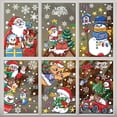 thumbnail image 4 of Pegatinas de ventana de copo de nieve de Navidad, pegatina de pared de vidrio de puerta electrostática, Feliz Navidad, Papá Noel, muñeco de nieve, alce, 4 of 4