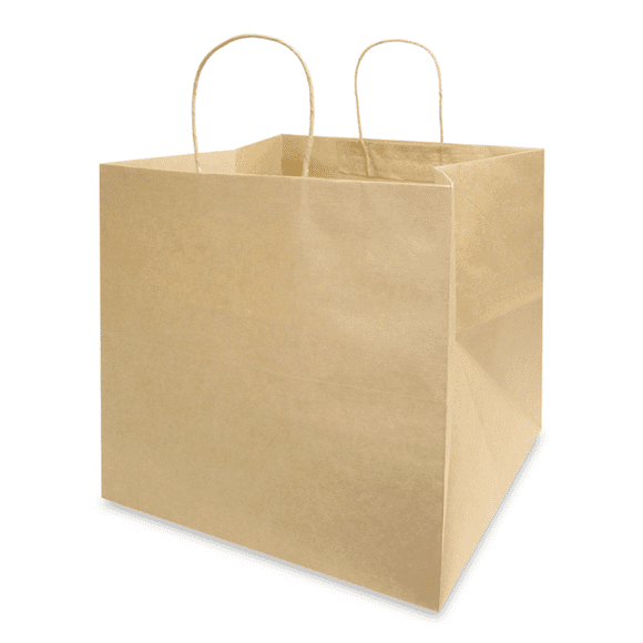 Bolsa de papel kraft (120 piezas) Caltom Cubo con asa