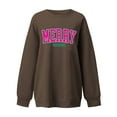 thumbnail image 4 of Merry Christmas Tree Sweatshirts for Women Graphic Crewneck Oversized Sweater Cotton Tops Printed Long Sleeve (X-Large, Khaki 02), 4 of 6