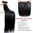 thumbnail image 3 of 18-40 Inch Bone Straight Human Hair Bundles Brazilian Remy Hair Weave Hair Extensions, 3 of 6