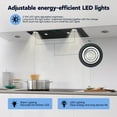 thumbnail image 5 of 900 CFM Range Hood Insert 30 inch, Ducted/Ductless Convertible Duct , Stainless Steel Vent Range Hoods, 5 of 9