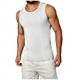 thumbnail image 2 of pstuiky Camisetas sin mangas para hombre, Camiseta deportiva ajustada de color liso para hombre, moderna, para tiempo libre y fitness Camisas de hombre xxl, 2 of 4