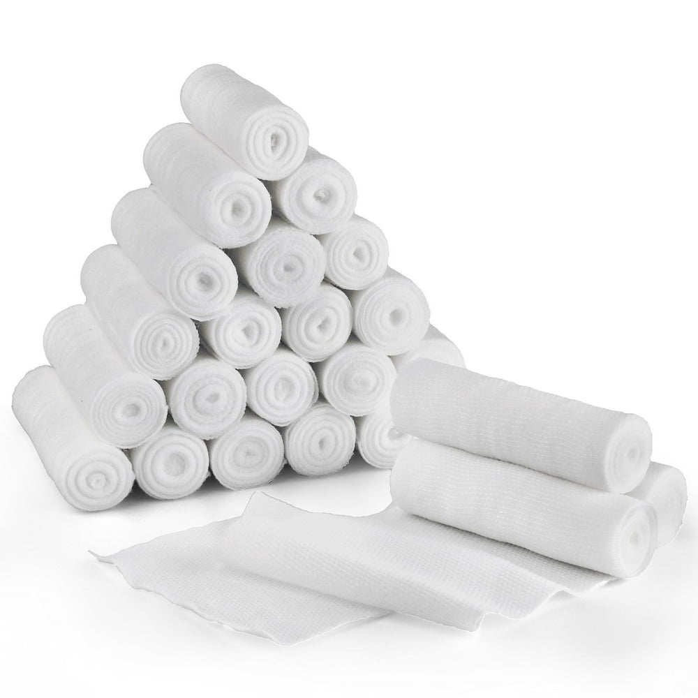 LotFancy Gauze Bandage Roll, 24 Pack Gauze Wrap, 4 in x4 Yards