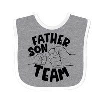 Inktastic Father's Day Father Son Team Parent Child Fist Bump Boys or Girls Baby Bib