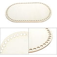 thumbnail image 4 of Wooden Bottom Bags 11.8 x 7.6 Inch Rigid Oval Bottom Bag Wooden Base Shaper for DIY Basket Weaving Supplies Craft Creation Home Decoration, Hole: 8mm, 4 of 6