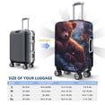 thumbnail image 4 of Yiaed Lazy Stone Bear Print Travel Luggage Cover Suitcase Protector Fits 18-32 Inch Luggage Wheel Covers Patterned Elastic Luggage Anti-scratch（No luggage）-Large, 4 of 5