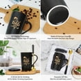thumbnail image 4 of Gifts for Dad - Best Dad Ever Coffee Mugs, Dad Gifts, Christmas Gifts, Birthday Gifts, Fathers Day Gifts, RollyDanCT Black 14 fl oz Coffee Mug Ceramic Mugs Tea Cup, 4 of 10