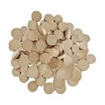 thumbnail image 2 of AMLESO 100x Unpainted Wooden Pieces DIY 0.8" Crafts Projects Natural Beech Chips Round, 2 of 8
