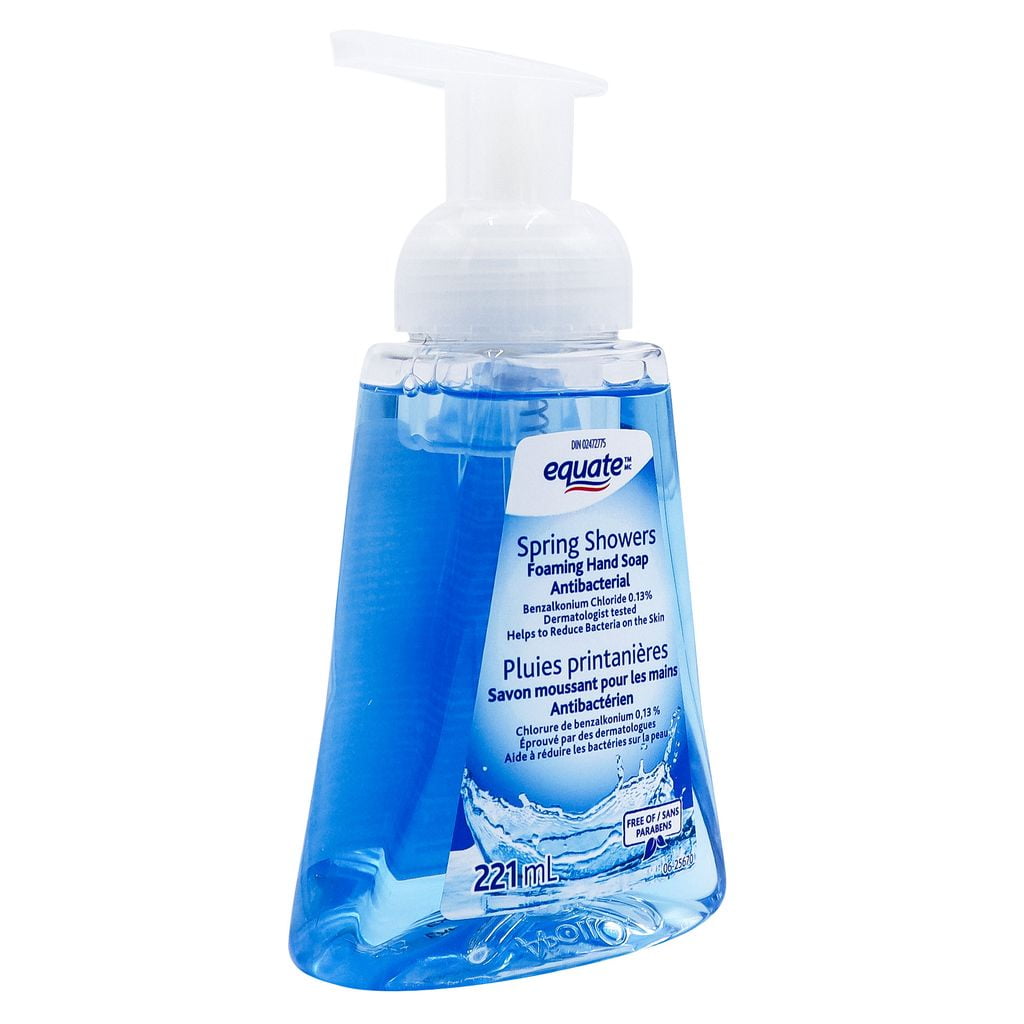 Equate Spring Showers Antibacterial Foaming Hand Soap, 221 ml, Foaming Hand Soap