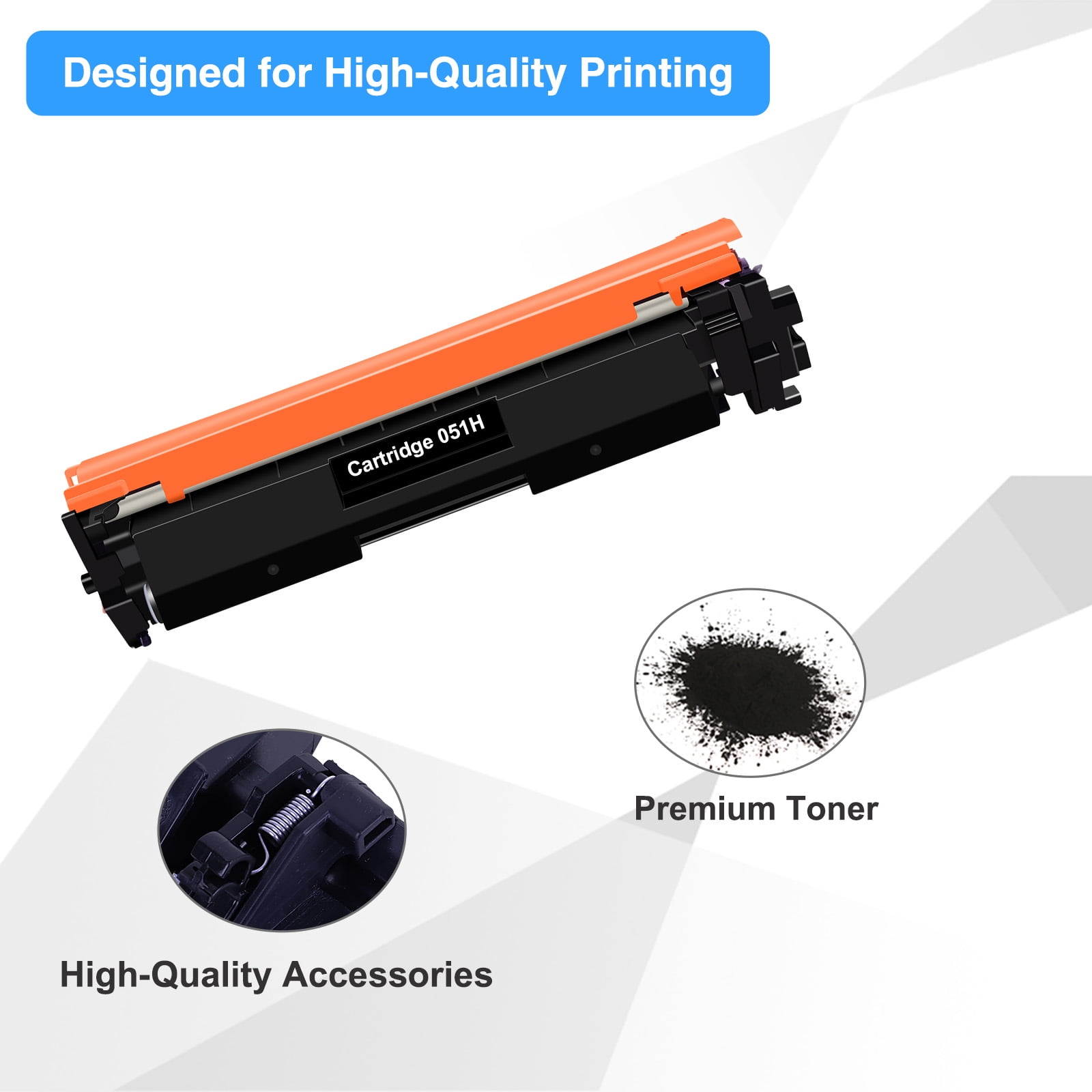 Cartridge 051H 10-Pack Compatible Toner Cartridge for Canon 051 051H imageCLASS MF264dw MF269dw MF267dw MF266dn MF263dn LBP162dw LBP161dn LBP1692dwkg Ink Printer Black
