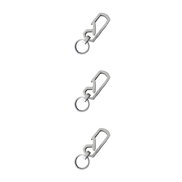 Sonducket 2-in-1 Keychain Portable Keyring Buckle Car Carrying Tool Picnic Bottle Backpack Holder Camping Opener Key Ring Carabiner Type1