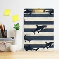 thumbnail image 2 of FORMRS Acrylic Clipboard with Low Profile Clip Standard A4 Letter Size, 12.5" x 9", Dark Sharks, 2 of 8