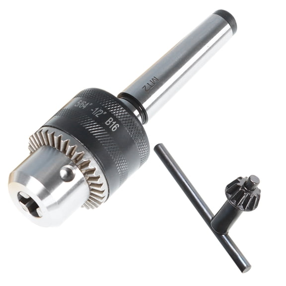 LABLT 5/64 Inch - 1/2 Inch Mini Metal Lathe Tail Stock Drill Chuck Tool With MT2 Morse Taper Arbor Fit for Lathe