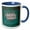 Blue/White, variant on 3drose, Happy Purim, Stars of David, 11oz Two-tone Green Mug