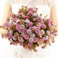 thumbnail image 2 of SPRING PARK 1Pc 3.5cm Artificial Flowers Bouquets Silk Flowers Fake Floral Arrangement for Valentine's Day Wedding Home Decor Easter Table Centerpieces, 2 of 7