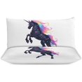 thumbnail image 3 of HAHDAXIA Unicorn Colorful Cloud Bedding Solid Comforter Set for All Seasons,3 Pieces(1 Comforter+2 Pillowcases),Soft Microfiber Bedding Set King(90"x90"), 3 of 7