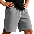 thumbnail image 5 of Besolor Mens Shorts Summer Casual Breathable Drawstring Elastic Waist Casual Workout Shorts with Pockets(Medium,Gray), 5 of 6