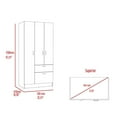 thumbnail image 6 of Depot E-Shop Lubec 3 Piece Bedroom Set, Cartagena Armoire + 2 Omaha Nightstands, Black, 6 of 10