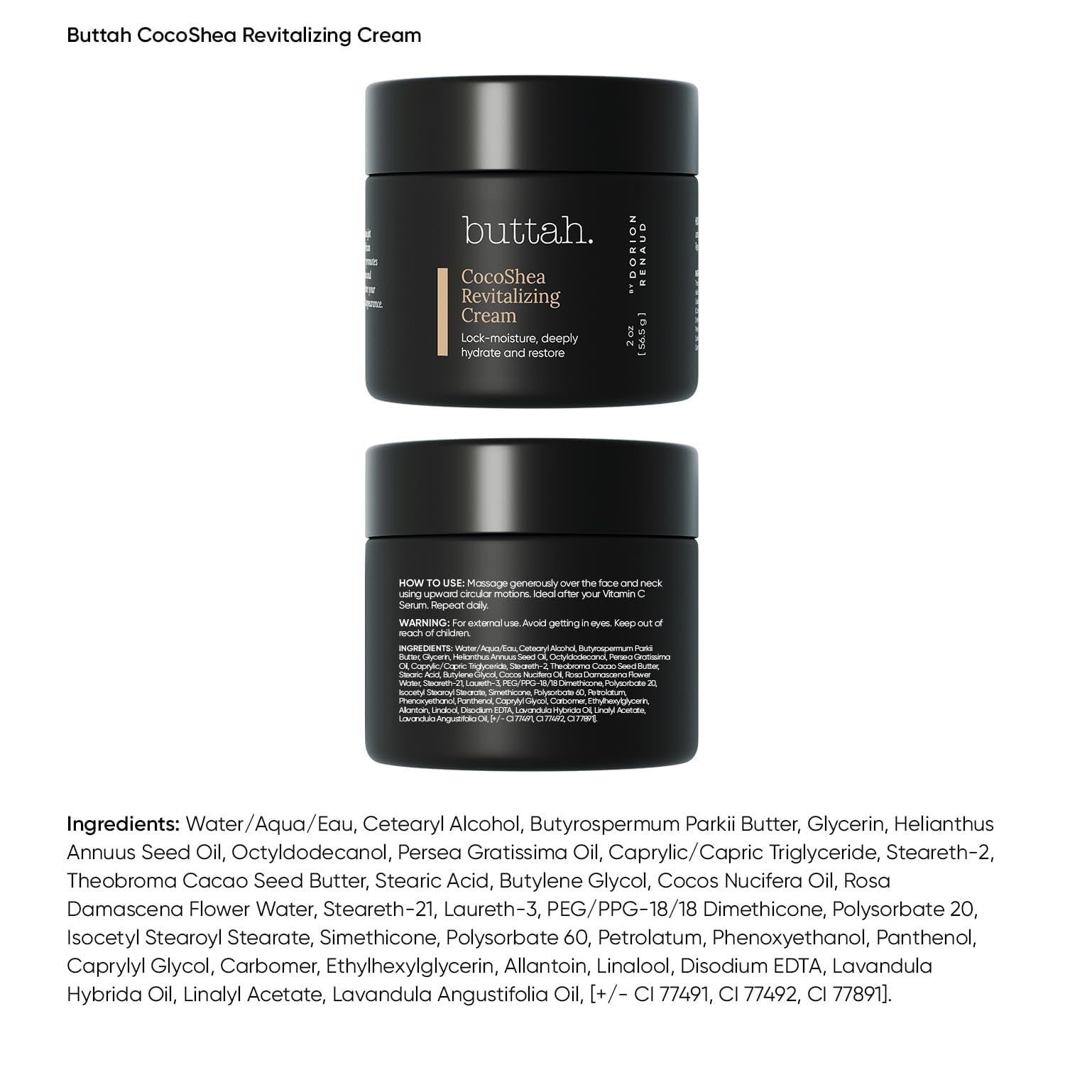 Buttah Skin CocoShea Face Cream  – Deep Moisturizer