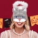 thumbnail image 3 of de gato de peluche realista para , adultos, de media cara femenina para , carnaval, de Yuyangstore Cubierta facial de gato, 3 of 8