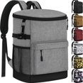 thumbnail image 1 of Mochila térmica Tenot para 33 latas, aislante, a prueba de fugas, gris, 1 of 6