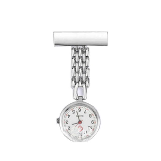 Minnieouse Reloj de bolsillo de aleación de 3 piezas, reloj de enfermería con estilo luminoso Universal alimentado por de Relojes Tipo 2/Blanco