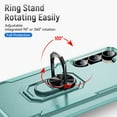 thumbnail image 2 of Hybrid Rugged Case for Samsung Galaxy S24 Phone, Military Grade Heavy Duty Shockproof Rotatable Magnetic Ring Holder Kickstand Armor Dual Layer Cover for Galaxy S24, Green, 2 of 10