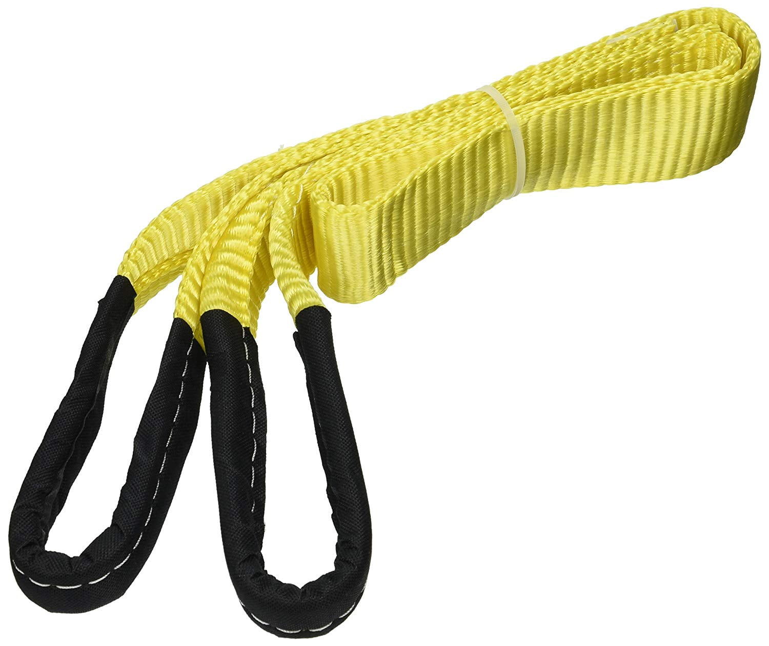 2”x4’ Nylon bing Lifting Sling, Yellow (1pk) 3,200lbs Vertical