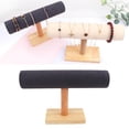 thumbnail image 3 of Jewelry Display Stand Storage Holder T Bar holder rack Wooden Wrist Watch Desk Large Gray, 3 of 9