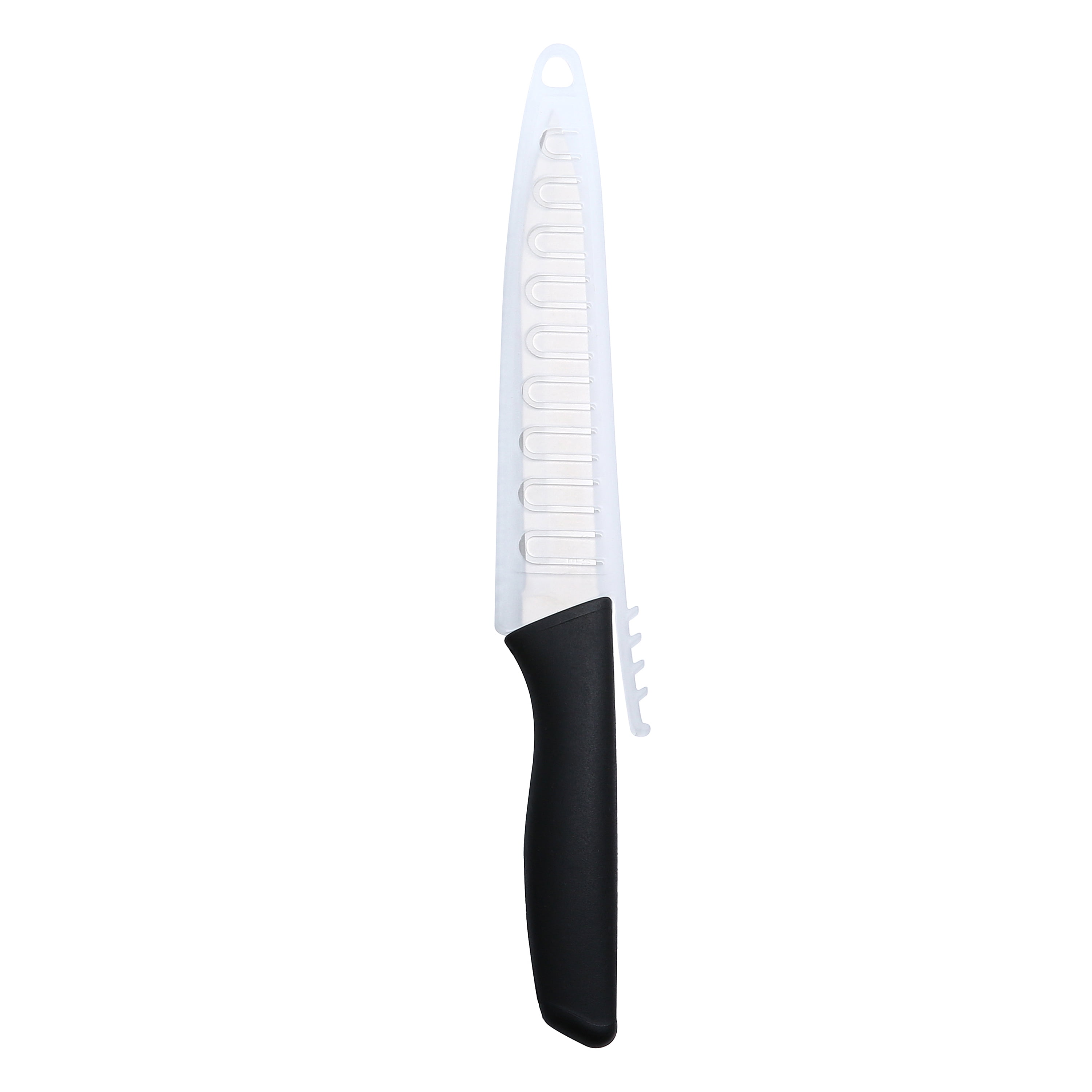 Mainstays 5" Stainless Steel Utility Knife with Soft Grip & Black Handles
