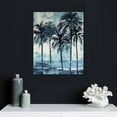 thumbnail image 4 of COMIO  Palm Tree Canvas Wall Art Blue Tropical Hawaii Painting Pictures Abstract Beach Artwork Prints for Office Living Rooom Gallery Wrapped Ready to Hang, 4 of 4